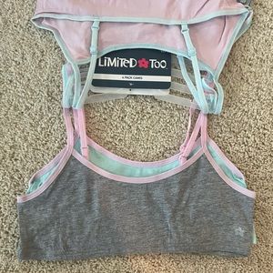 Limited Too 4 pack cami bras/bralettes